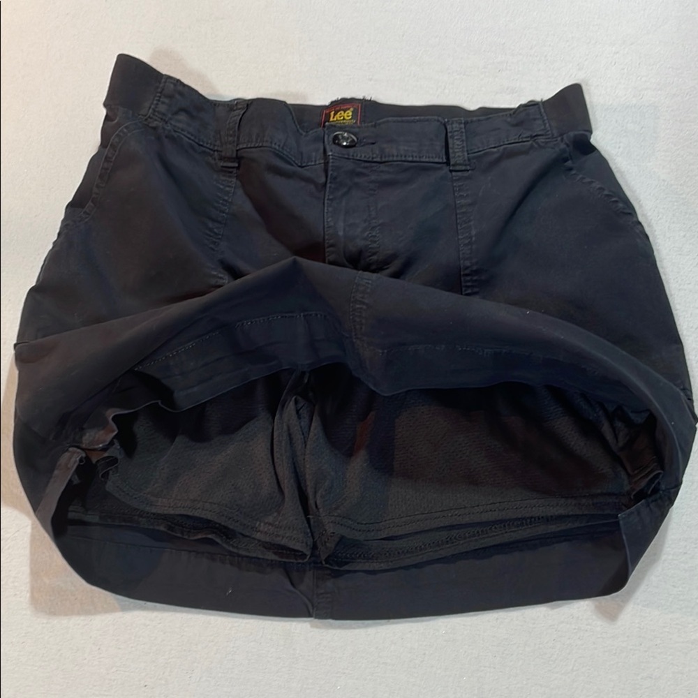 Lee Black Mini Pencil Skorts Elastic Waist Pockets - Picture 13 of 14